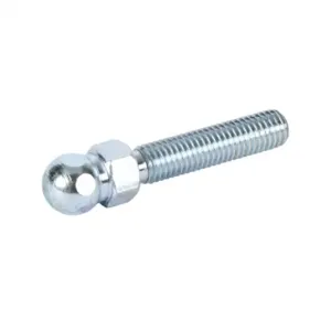 FATH 151202 Swivel Foot Threaded Rod, Silver, M10-1.5 x 45mm, Zinc Plated Steel, Ball Joint Size 15 | CV7YDF