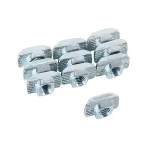 FATH 151214 Hammer Nut, Silver, M6-1.0, Zinc Plated Steel, Slot Size 8, Pack Of 10 | CV7UJA