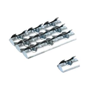 FATH 151216 Roll-In Nut, Silver, M8-1.25, Zinc Plated Steel, Slot Size 8, Pack Of 10 | CV7UJC