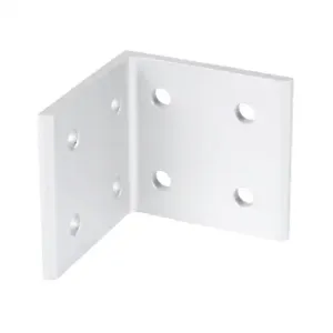 FATH 151225 Inside Corner Bracket, Silver, 90-Deg., 8 Holes, Anodized Aluminum, Slot Size 8 | CV7DPU