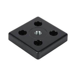 FATH 151233 Transport/Base Plate, Black, 80 x 80mm, M12-1.75, Die-Cast Zinc | CV7VCV