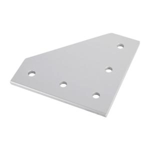 FATH 151249 Flat Plate, Silver, 5 Holes, Anodized Aluminum, Slot Size 10 | CV7VCW