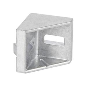 FATH 151251 Angle Bracket, Silver, 90-Deg., 2 Holes, Die-Cast Aluminum, Slot Size 10 | CV7DPY