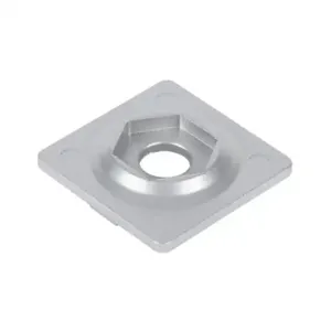 FATH 151261 Swivel Caster Adapter Plate, Silver, 45 x 45mm, Steel, Slot Size 10 | CV7BZD