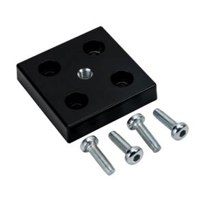 FATH 161043 Transport/Base Plate, Black, 3 x 3 Inch Size, 3/8-16 Unc, Die-Cast Zinc | CV7VDC