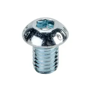 FATH 161065 Socket Cap Screw, Silver, M8-1.25 x 12mm, Zinc Plated Steel, Slot Size 8/10, Pack Of 10 | CV7YFB