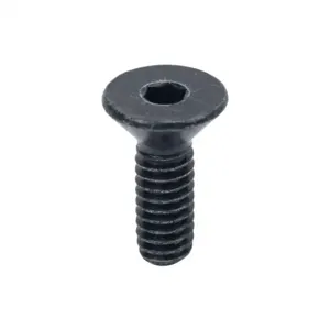 FATH 161073 Flat Head Socket Cap Screw, Black, 8-32 Unf x 1/2 Inch Size, Zinc Plated Steel, Pack Of 10 | CV7YFJ