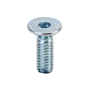 FATH 161076 Flat Head Socket Cap Screw, Silver, M4-0.7 x 12mm, Zinc Plated Steel, Pack Of 10 | CV7YFM