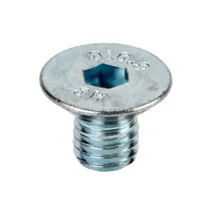 FATH 161082 Flat Head Socket Cap Screw, Silver, M8-1.25 x 12mm, Zinc Plated Steel, Pack Of 10 | CV7YFT