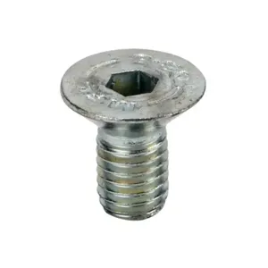 FATH 161084 Flat Head Socket Cap Screw, Silver, M8-1.25 x 16mm, Zinc Plated Steel, Pack Of 10 | CV7YFV