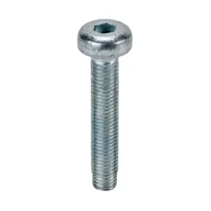 FATH 161107 Socket Cap Self-Tapping Screw, Silver, 7 x 40mm, Zinc Plated Steel, Pack Of 10 | CV7YGT