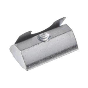 FATH 161115 Roll-In Nut, Silver, 8-32 Unf, Zinc Plated Steel, Slot Size 8, Pack Of 10 | CV7UJH