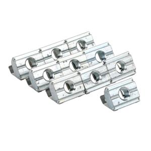 FATH 161118 Roll-In Nut, Silver, M6-1.0, Zinc Plated Steel, Slot Size 8, Pack Of 10 | CV7UJL