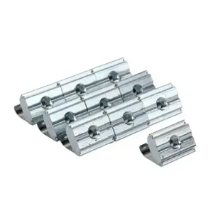 FATH 161122 Roll-In Nut, Silver, M5-0.8, Zinc Plated Steel, Slot Size 10, Pack Of 10 | CV7UJP