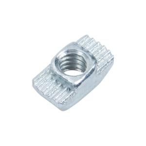 FATH 161124 Hammer Nut, Silver, 8-32 Unf, Zinc Plated Steel, Slot Size 8, Pack Of 10 | CV7UJQ