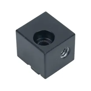 FATH 162921 Panel Mount Block, Black, Powder-Coated Aluminum, Slot Size 6 | CV7DCK