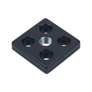 FATH 162947 Transport/Base Plate, Black, 60 x 60mm, M16-2.0, Die-Cast Zinc, 8 Slot Size | CV7VDL