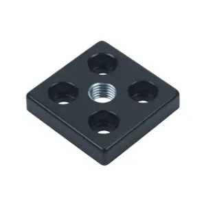 FATH 162947 Transport/Base Plate, Black, 60 x 60mm, M16-2.0, Die-Cast Zinc, 8 Slot Size | CV7VDL