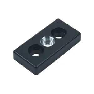 FATH 162952 Transport/Base Plate, Black, 45 x 90mm, M20-2.5, Die-Cast Zinc, 10 Slot Size | CV7VDR