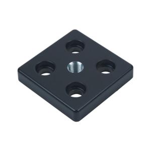 FATH 162953 Transport/Base Plate, Black, 90 x 90mm, M16-2.0, Die-Cast Zinc, 10 Slot Size | CV7VDT