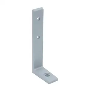 FATH 162955 Floor Bracket, Silver, 23 x 140mm, Anodized Aluminum, Slot Size 6 | CV7DQA