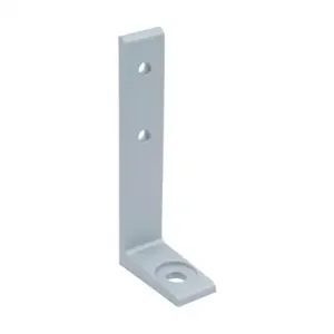 FATH 162956 Floor Bracket, Silver, 27 x 140mm, Anodized Aluminum, Slot Size 8 | CV7DQB