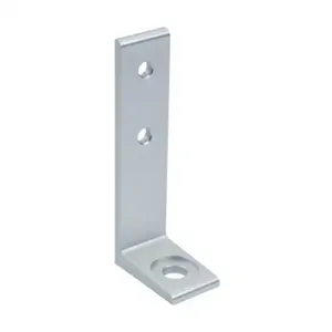 FATH 162957 Floor Bracket, Silver, 34 x 140mm, Anodized Aluminum, Slot Size 8 | CV7DQC