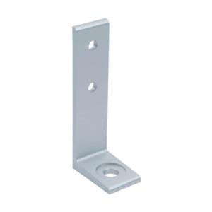 FATH 162958 Floor Bracket, Silver, 36 x 140mm, Anodized Aluminum, Slot Size 8 | CV7DQD