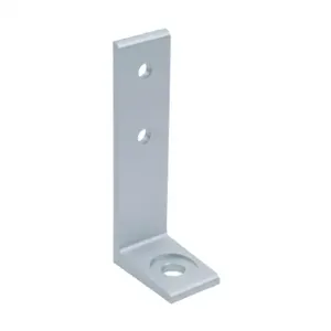 FATH 162958 Floor Bracket, Silver, 36 x 140mm, Anodized Aluminum, Slot Size 8 | CV7DQD