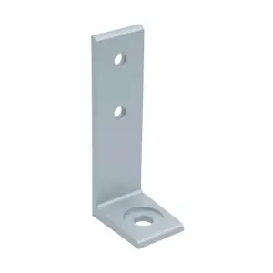 FATH 162959 Floor Bracket, Silver, 41 x 140mm, Anodized Aluminum, Slot Size 10 | CV7DQE