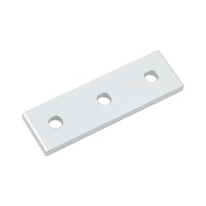 FATH 162985 Straight Flat Plate, Silver, 3 Holes, Anodized Aluminum, Slot Size 8 | CV7VDV