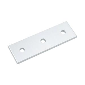 FATH 162987 Straight Flat Plate, Silver, 3 Holes, Anodized Aluminum, Slot Size 10 | CV7VDX