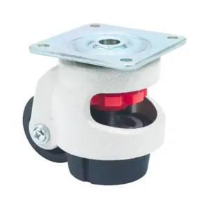 FATH 163012 Leveling Caster With Mounting Plate, Off-White, 4 Holes | CV7VDZ