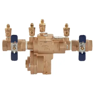 FEBCO 860-QT 1 1/4 Backflow Preventer Assembly, Quarter Turn Shutoff Valve, 1 1/4 Inch Size, Bronze | CA2KFU 1314