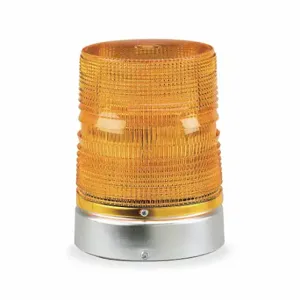 FEDERAL SIGNAL 131DST-120A Warning Light, Amber, Double Flash Strobe Tube, 120VAC, 1200 Candela, Fresnel, 80 | CP4YHJ 4A966