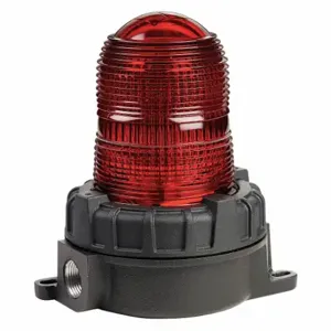 FEDERAL SIGNAL 191XL-S120240R Warning Light, Red, LED, 120/240VAC, 60000 hr Lamp Life-on Dome, 9 1/4 ft Height | CP4YBZ 48Z706