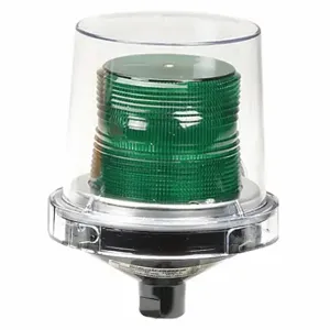 FEDERAL SIGNAL 225-120G Warning Light, Green, Incandescent, 120VAC, 1000 Candela, 1000 hr Lamp Life, Dome | CP4YMA 3TCU9