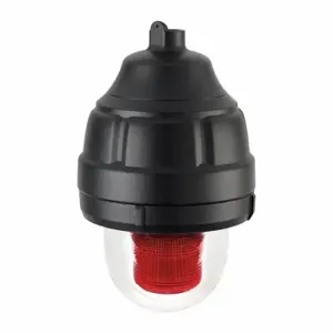 FEDERAL SIGNAL 27XL-120-240R-MOD Warning Light, Red, LED, 120VAC, 60000 hr Lamp Life, Fresnel, 14 9/16 Inch Heightt | CP4YCA 23TP35