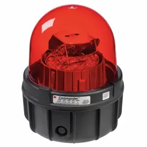 FEDERAL SIGNAL 371LED-120R Warning Light, Red, LED, 120VAC, 15000 Candela, 50000 hr Lamp Life, Screw-on Dome | CP4YED 48Z708