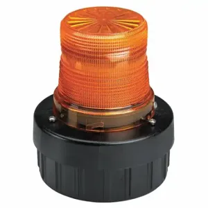 FEDERAL SIGNAL AV1-LED-024A Warning Light, Amber, LED, 24V DC, 60000 hr Lamp Life, Twist Lock Dome, .27A AC, 60 | CP4YJM 48Z711