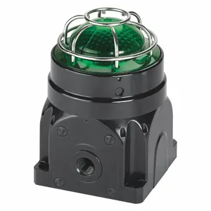 FEDERAL SIGNAL G-LED-DC-D-G Beacon Warning Light, Green, LED, 24VDC, 400 Lumens, 50000 hr Lamp Life, Fresnel | CP4YNK 46KU32