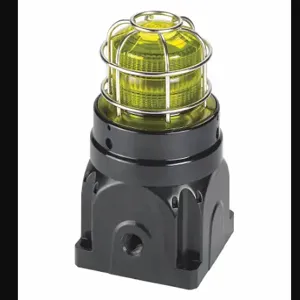 FEDERAL SIGNAL G-STR-024-D-Y Strobe Light, Yellow, Xenon, 24V DC, 21 Joules, 10000 hr Lamp Life, Fresnel, 60 | CP4YHG 46KT77