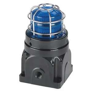 FEDERAL SIGNAL G-STR-024-D-B Strobe Light, Blue, Xenon, 24V DC, 21 Joules, 10000 hr Lamp Life, Fresnel, 1.50A DC | CP4YEZ 46KT73