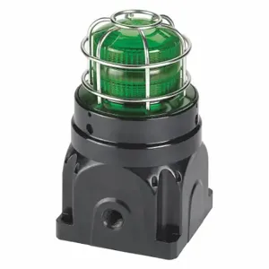 FEDERAL SIGNAL G-STR-024-D-G Strobe Light, Green, Xenon, 24V DC, 21 Joules, 10000 hr Lamp Life, Fresnel, 1.50A DC | CP4YGN 46KT75