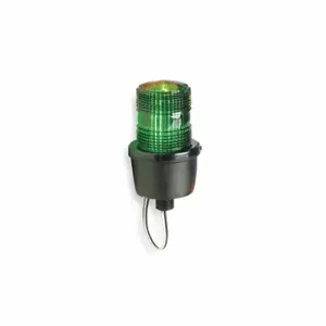 FEDERAL SIGNAL LP3M-120G Low Profile Warning Light, Green, Strobe Tube, 120V AC, 2.2 Joules, Screw-on Dome | CP4YKU 5WF90