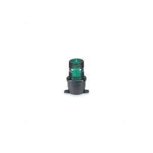 FEDERAL SIGNAL LP3PL-024G Low Profile Warning Light, Green, Steady Burn LED, 24V DC, 4.1 Joules, Screw-on Dome | CP4YKT 2KFD1
