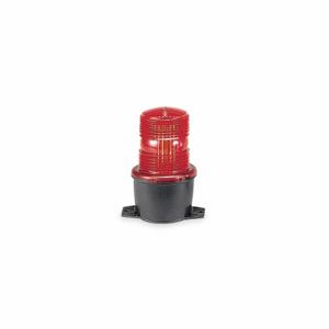 FEDERAL SIGNAL LP3TL-024R Low Profile Warning Light, Red, Steady Burn LED, 24V DC, 8.2 Joules, Fresnel, 0 | CR3AMR 2KFD5