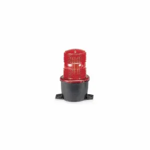 FEDERAL SIGNAL LP3TL-120R Low Profile Warning Light, Red, Steady Burn LED, 120V AC, 8.2 Joules, Fresnel, 0 | CP4YKX 2KFE5