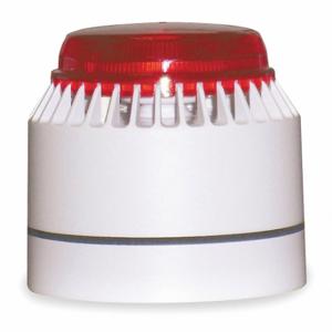 FEDERAL SIGNAL LP7-18-30R Horn Strobe, 18 to 30 VDC, Surface, 3.5 Inch Height, White/Red | CP4YBL 3WU57