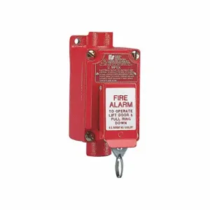 FEDERAL SIGNAL MPEX Fire Alarm Pull Station, Red, Vertical, 4 1/8 Inch Dp, 3 1/8 Inch Length, 120 | CV4MBU 3YML2